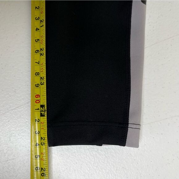 Nike Dri Fit Just Do It Spell Out Black Gray Colorblock Leggings Women Size XS - Picture 16 of 16